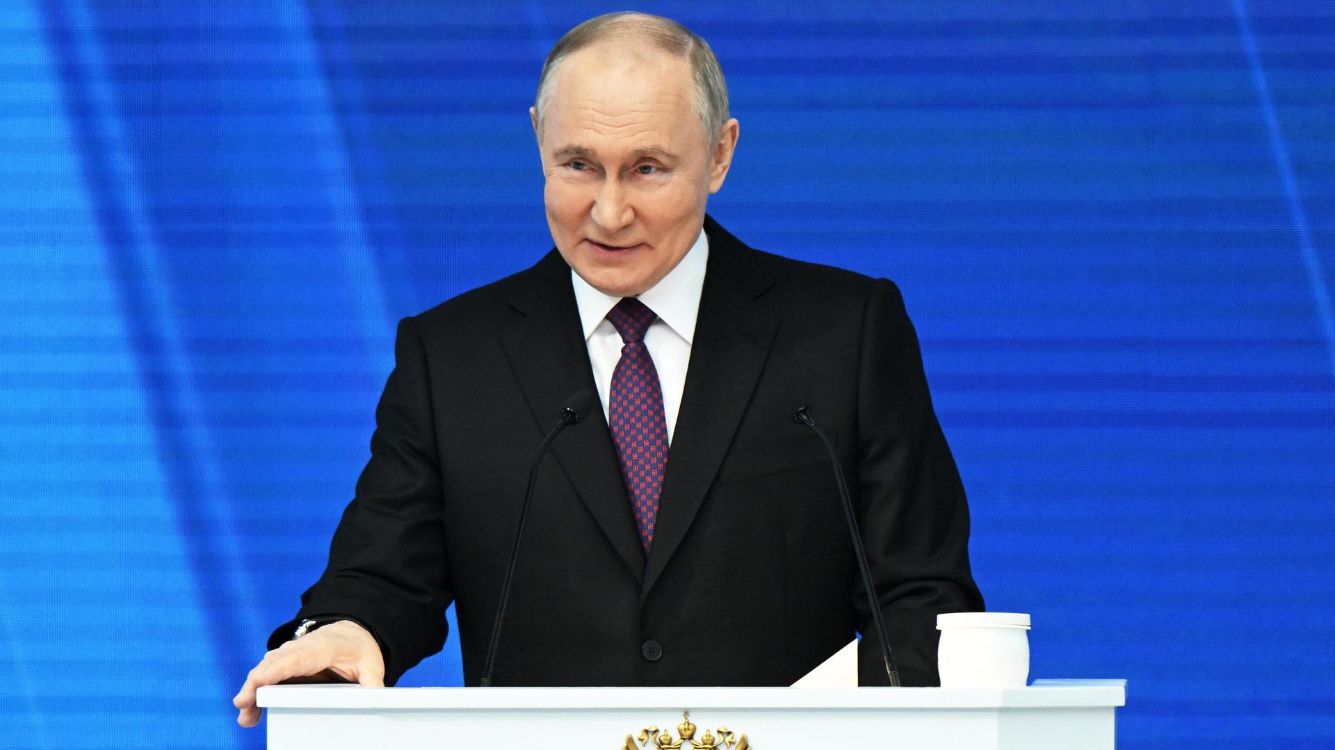 Президент РФ Владимир Путин обращается с посланием к Федеральному Собранию - ПРАЙМ, 1920, 29.02.2024