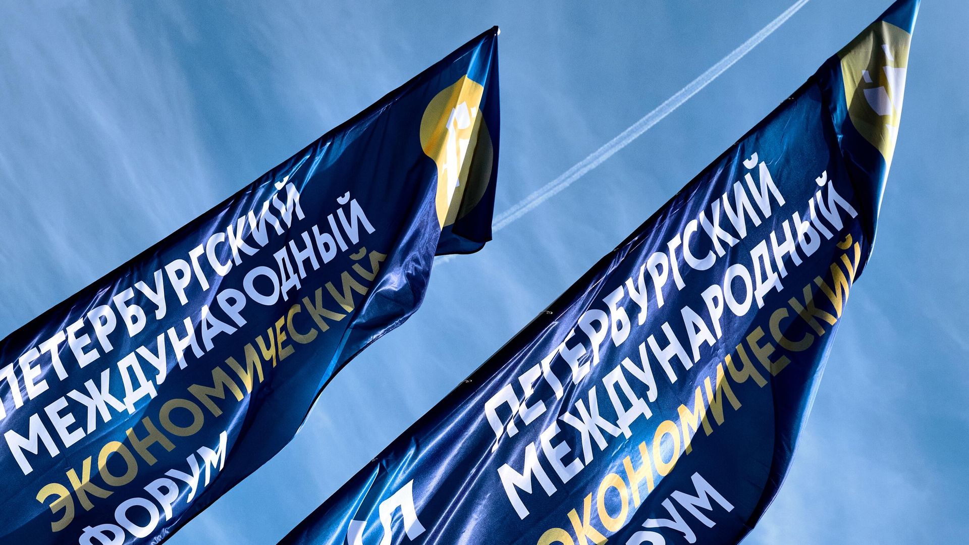 Флаги с символикой Петербургского международного экономического форума (ПМЭФ)  - ПРАЙМ, 1920, 27.05.2026