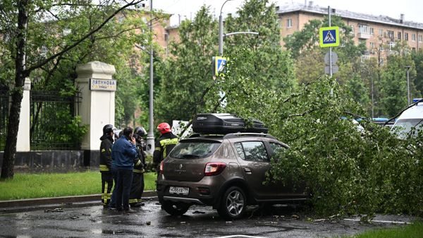 Сильный дождь в Москве