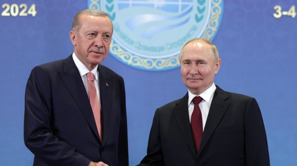 Президент РФ Владимир Путин и президент Турецкой Республики Реджеп Тайип Эрдоган