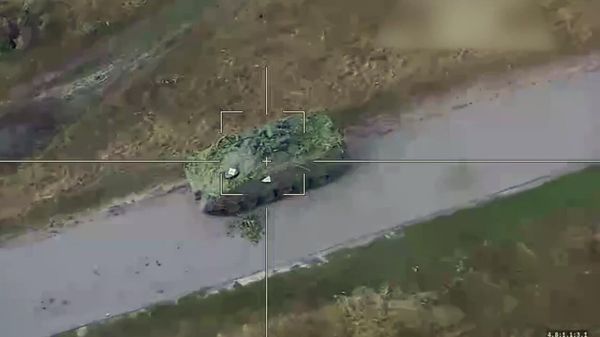 Уничтожение военной техники ВСУ в приграничном районе с Курской областью