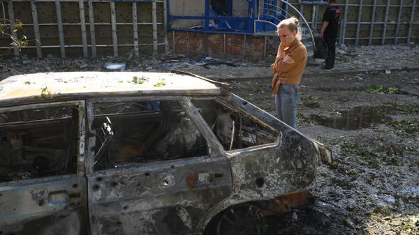 Последствия украинского обстрела Курска