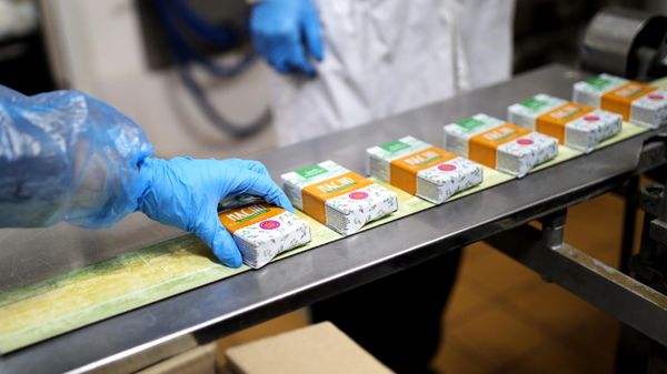 Производство молочной продукции на маслозаводе Абинский