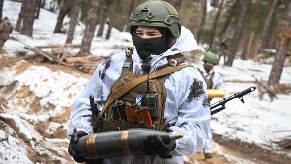 Боевая работа расчета гаубицы Д-30 группировки Запад на Краснолиманском направлении