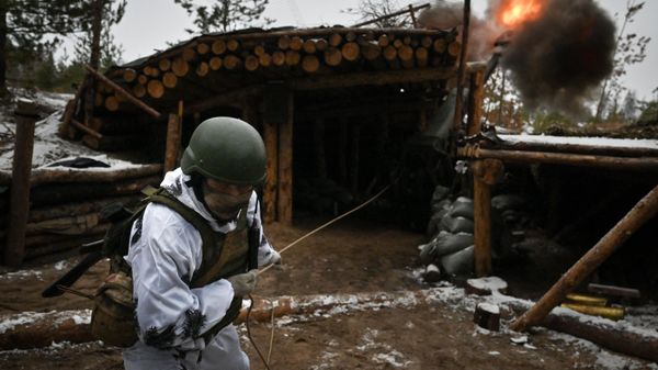 Боевая работа расчета гаубицы Д-30 группировки Запад на Краснолиманском направлении