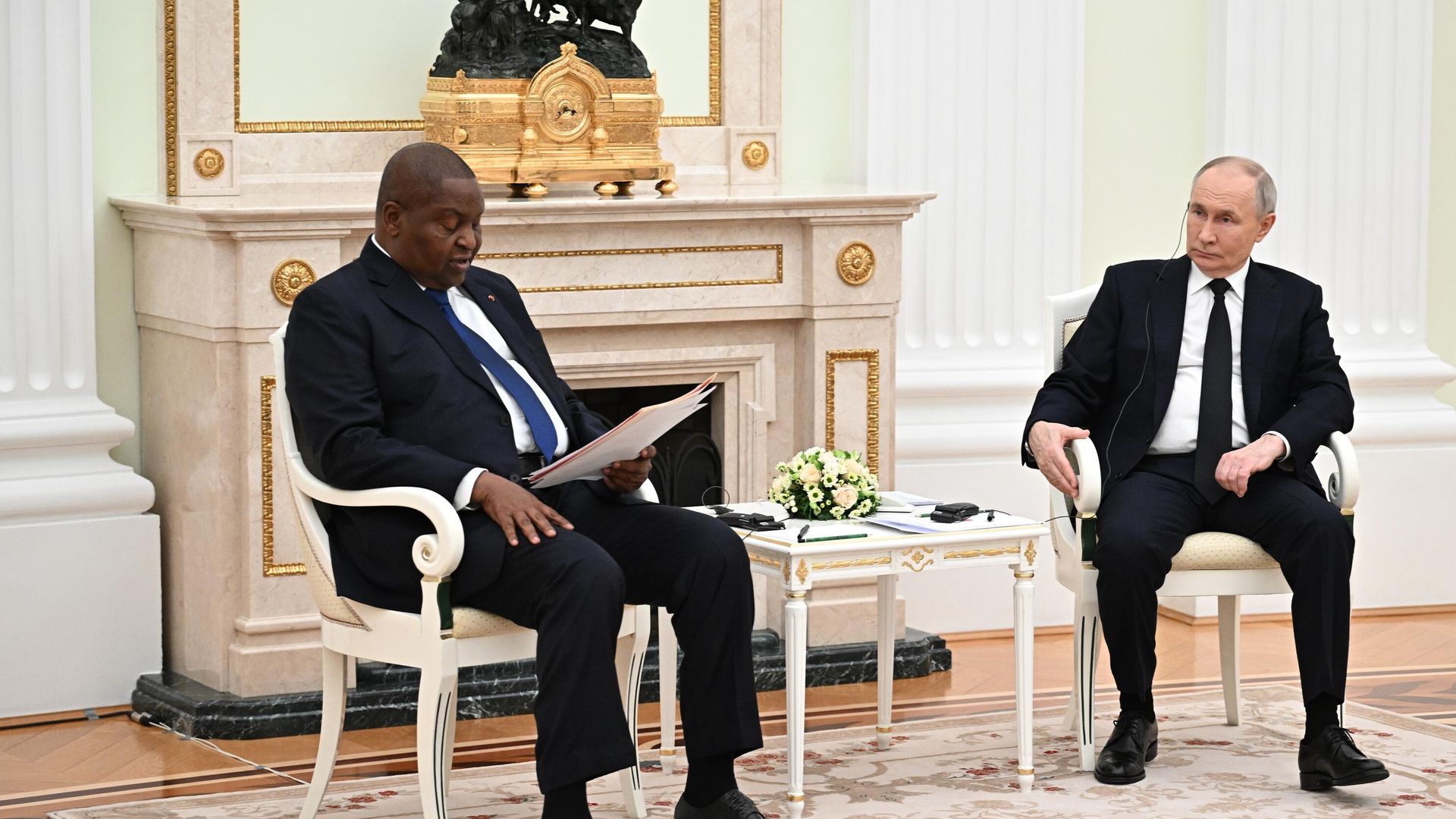 Встреча президента Владимира Путина с президентом ЦАР Ф. А. Туадерой - ПРАЙМ, 1920, 16.01.2025