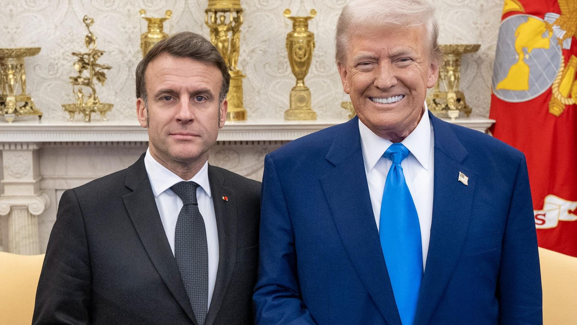 Встреча президента США Дональда Трампа и президента Франции Эмманюэля Макрона - ПРАЙМ, 1920, 25.02.2025