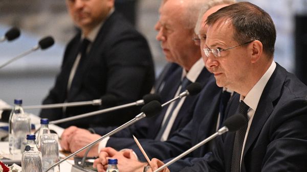 Помощник президента РФ Владимир Мединский на переговорах между делегациями России и Украины в Стамбуле