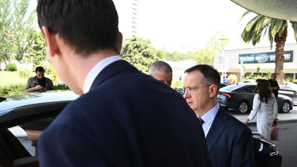 Российская делегация во главе с помощником президента РФ Владимиром Мединским Российская делегация во главе с помощником президента РФ Владимиром Мединским