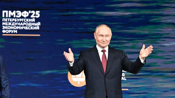 Президент РФ Владимир Путин на пленарное заседании XXVIII Петербургского международного экономического форума.