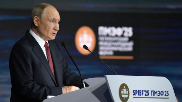  Президент РФ Владимир Путин на пленарном заседании XXVIII Петербургского международного экономического форума