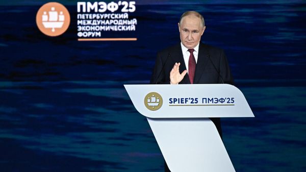 Президент РФ Владимир Путин на пленарном заседании XXVIII Петербургского международного экономического форума