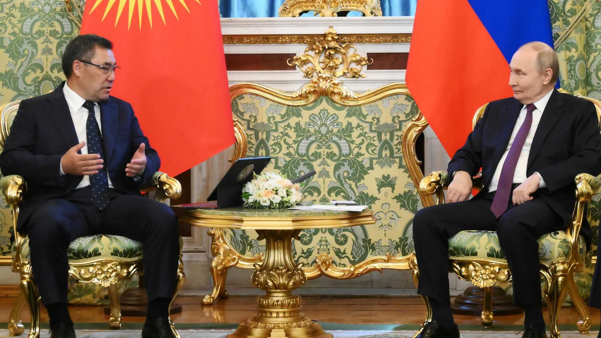 Встреча президента РФ Владимира Путин и президента Киргизии Садыра Жапарова - ПРАЙМ, 1920, 21.08.2025