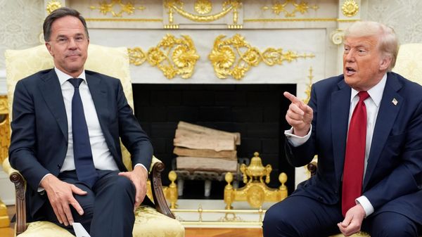 Встреча генсекретаря Марка Рютте и президента США Дональда Трампа