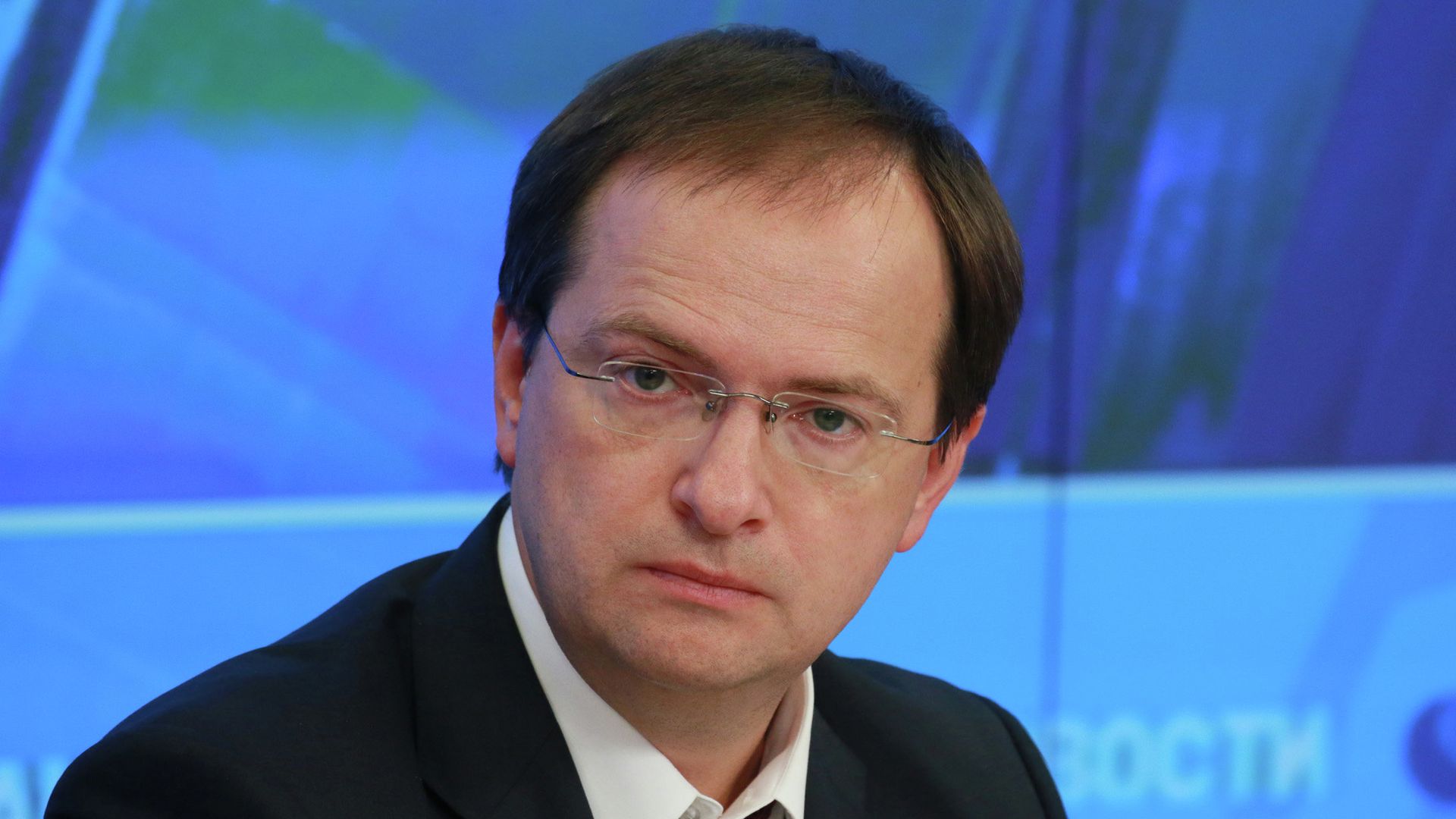 Министр культуры РФ Владимир Мединский на пресс-конференции в РИА Новости - ПРАЙМ, 1920, 23.07.2025