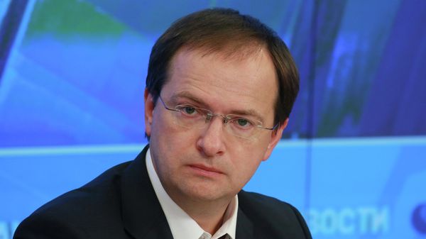 Министр культуры РФ Владимир Мединский на пресс-конференции в РИА Новости
