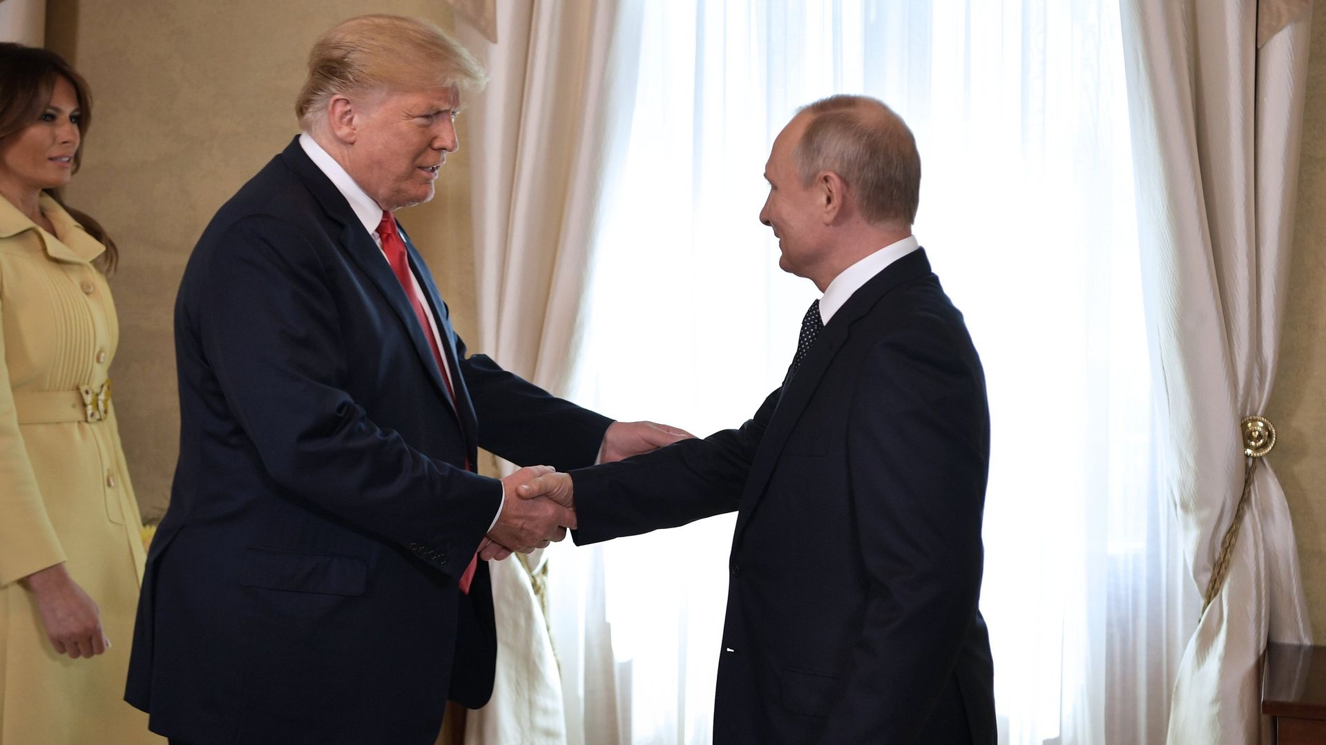 Встреча президента РФ Владимира Путина и президента США Дональда Трампа в Хельсинки. 16 июля 2018 - ПРАЙМ, 1920, 15.08.2025