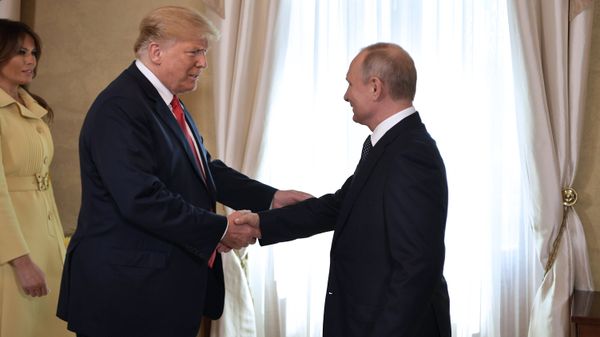 Встреча президента РФ Владимира Путина и президента США Дональда Трампа в Хельсинки. 16 июля 2018