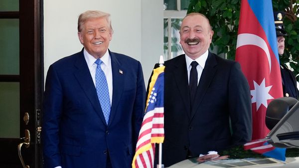 Президент США Дональд Трамп и президент Азербайджана Ильхам Алиев