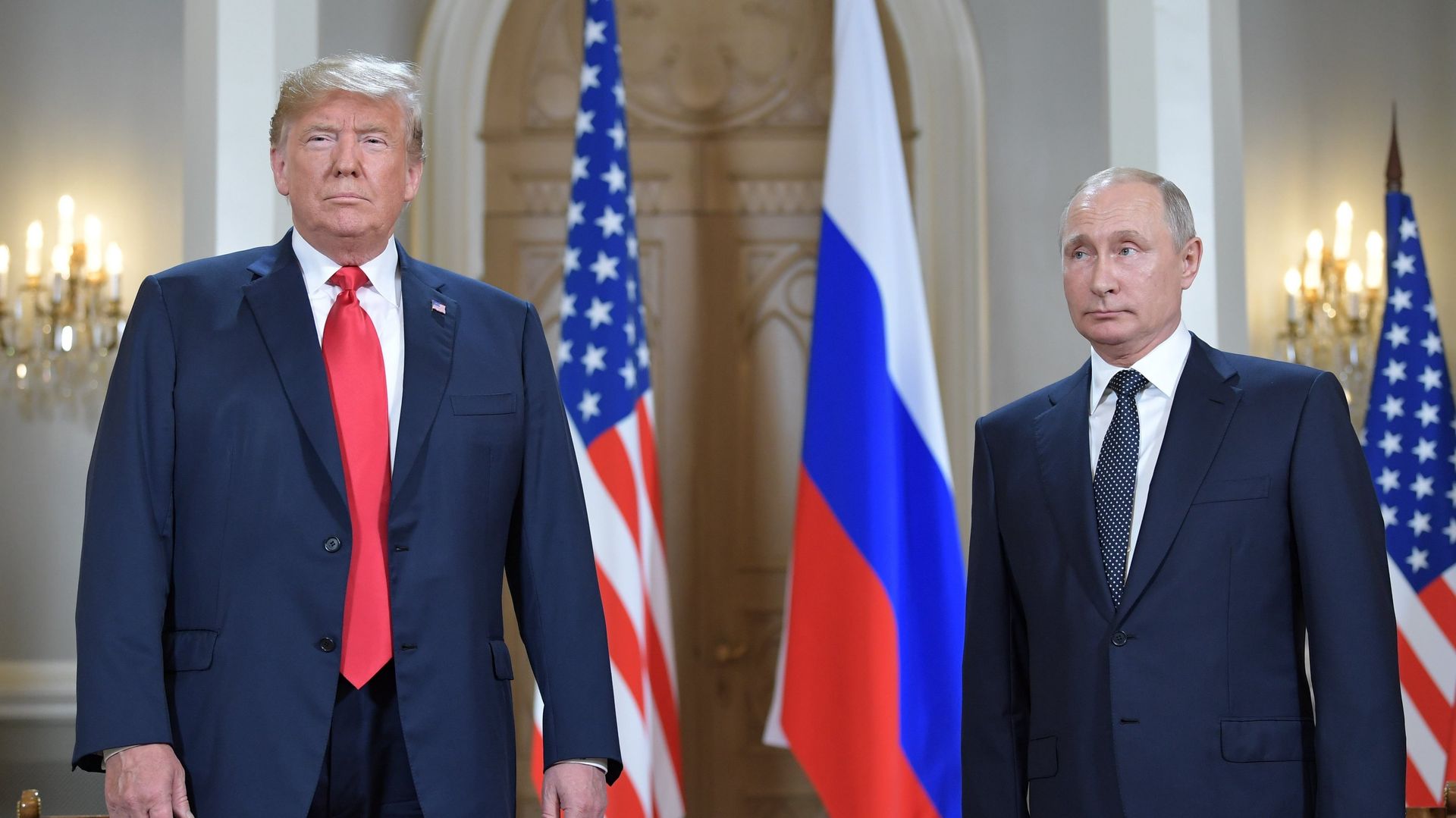 Встреча президента РФ Владимира Путина и президента США Дональда Трампа в Хельсинки. 16 июля 2018 - ПРАЙМ, 1920, 14.08.2025