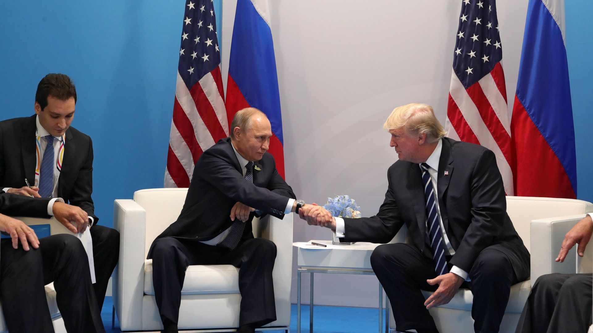 Владимир Путин и Дональд Трамп во время встречи - ПРАЙМ, 1920, 15.08.2025