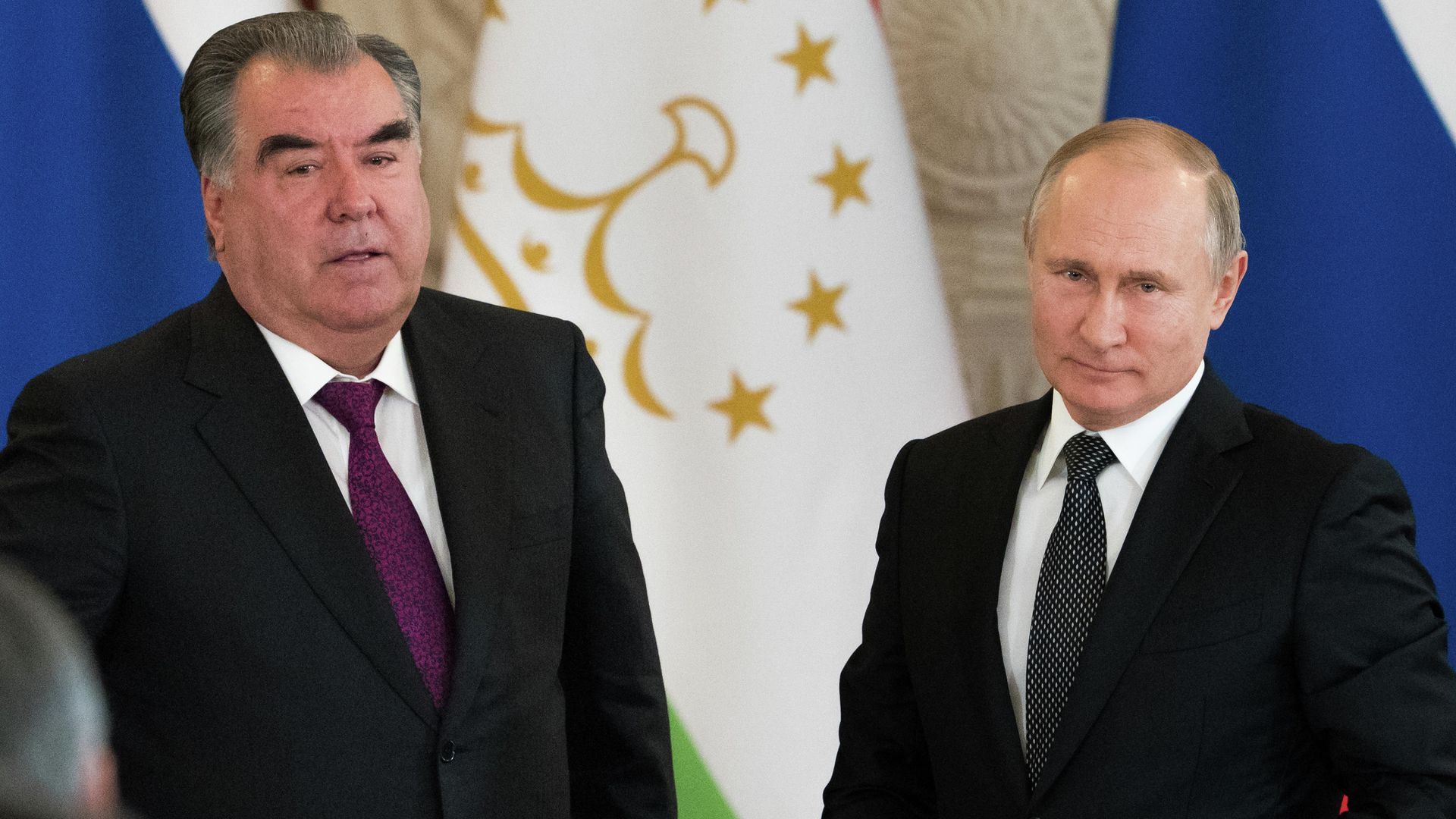 Президент РФ Владимир Путин и президент Таджикистана Эмомали Рахмон - ПРАЙМ, 1920, 05.10.2025