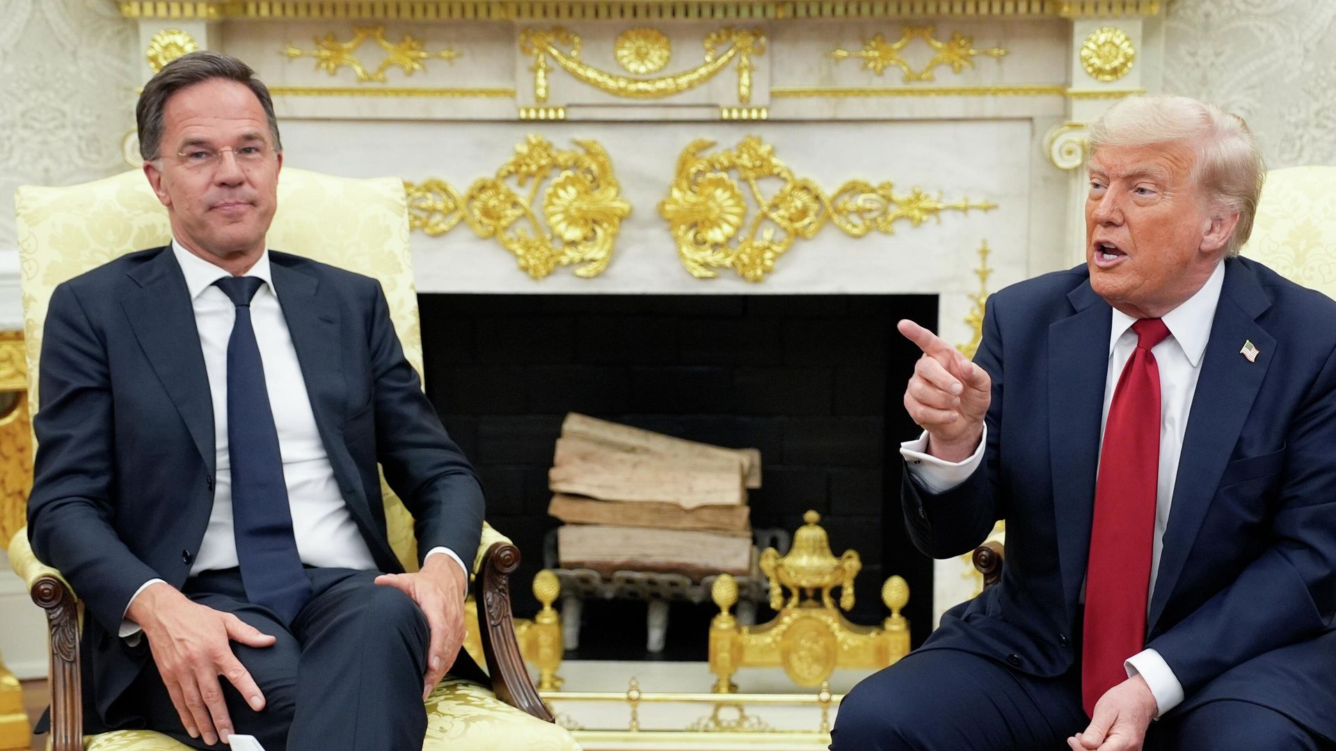 Президент США Дональд Трамп и генеральный секретарь НАТО Марк Рютте во время встречи в Вашингтоне - ПРАЙМ, 1920, 22.08.2025