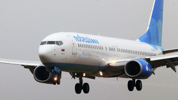Самолет российской низкобюджетной авиакомпании Победа, осуществивший первый рейс по маршруту Москва-Калининград