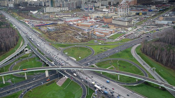 Дорожная развязка МКАД в районе Киевского шоссе