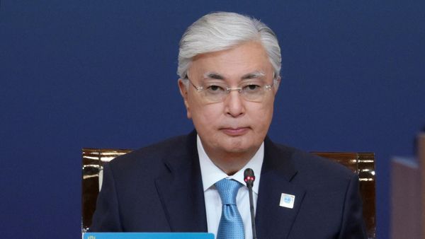 Президент Республики Казахстан Касым-Жомарт Токаев на заседании Совета глав государств-членов Шанхайской организации сотрудничества