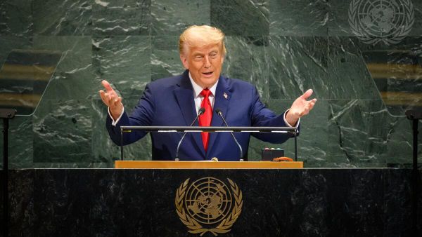 Президент США Дональд Трамп выступает на Генассамблее ООН Президент США Дональд Трамп выступает на Генассамблее ООН