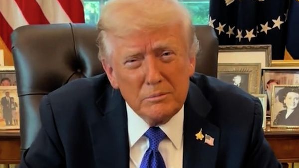Кадр видео заявления Дональда Трампа про TikTok
