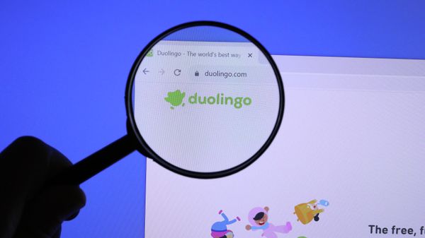 Домашняя страница сайта Duolingo