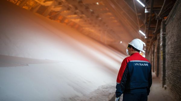 Калийные удобрения на складе готовой продукции