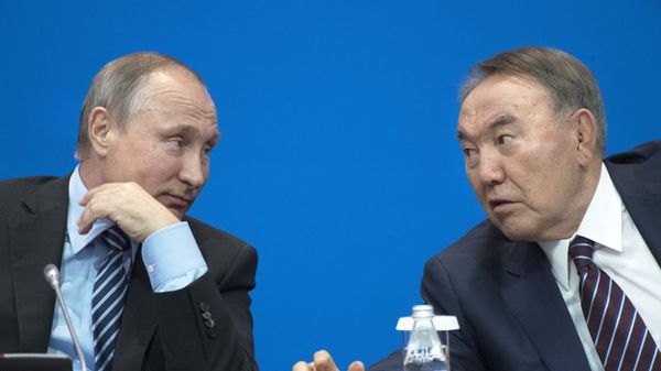 Президент РФ Владимир Путин и  Нурсултан Назарбаев