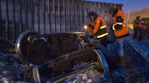 Вагоны грузового поезда сошли с рельсов в Амурской области
