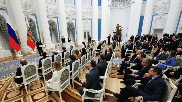 Президент РФ Владимир Путин на церемонии вручения премий в области науки и инноваций молодым ученым по итогам 2025 года