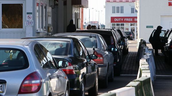 Пограничный пункт перехода Мамоново-2 на границе с Польшей в Калининградской области