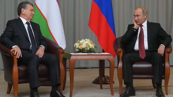 Президент РФ Владимир Путин и президент Узбекистана Шавкат Мирзиеев