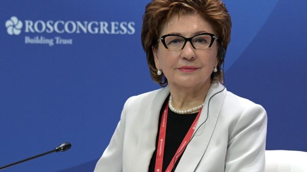 Председатель Совета Евразийского женского форума при Совете Федерации Федерального Собрания РФ Галина Карелова на ПМЭФ-2024