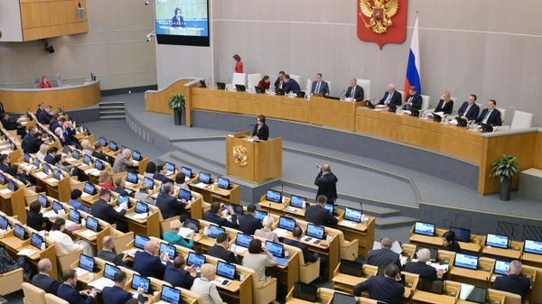 Председатель Центрального банка РФ Эльвира Набиуллина выступает на пленарном заседании Государственной думы Председатель Центрального банка РФ Эльвира Набиуллина выступает на пленарном заседании Государственной думы