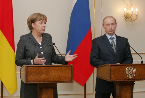 Ангела Меркель и Владимир Путин