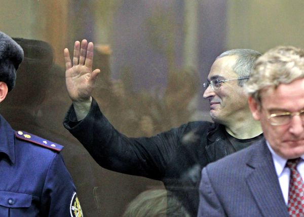 Экс-глава ЮКОСа Михаил Ходорковский в Хамовническом суде Москвы
