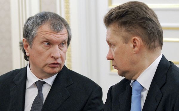 *Игорь Сечин и Алексей Миллер