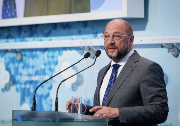 *Президент Европейского парламента Мартин Шульц