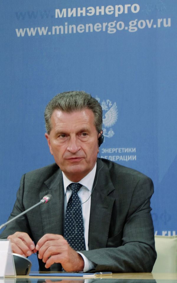 Еврокомиссар по энергетике Гюнтер Эттингер