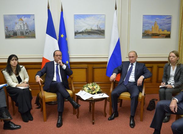 В.Путин встретился с Ф.Олландом