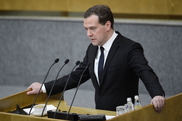 Д.Медведев представил отчет правительства в Государственной Думе РФ