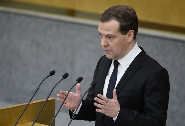 Д.Медведев представил отчет правительства в Государственной Думе РФ