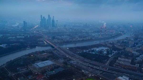 Вид на Москву с высоты птичьего полета Вид на Москву с высоты птичьего полета